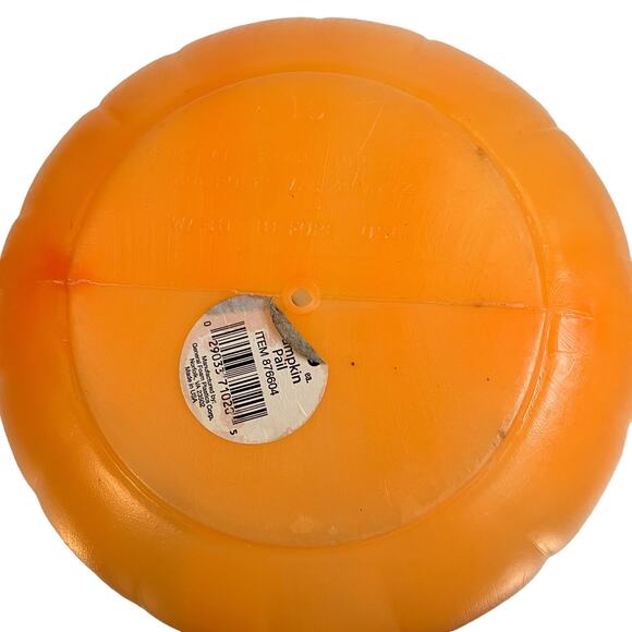 General Foam Plastics Orange Blow Mold Jack-O-Lantern Pumpkin Halloween Bucket - Picture 5 of 6
